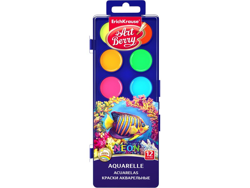 Acuarele Neon cu protecție UV EK ArtBerry 12/set